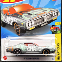 Load image into Gallery viewer, Hot Wheels 2022 '71 Dodge Charger Grey #109 HW Art Cars 5/10 New Long Card