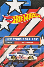 Load image into Gallery viewer, Hot Wheels 2022 '84 Corvette White Stars &amp; Stripes 4/8 New Long Card