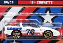 Load image into Gallery viewer, Hot Wheels 2022 '84 Corvette White Stars &amp; Stripes 4/8 New Long Card