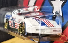 Load image into Gallery viewer, Hot Wheels 2022 '84 Corvette White Stars &amp; Stripes 4/8 New Long Card