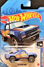 Load image into Gallery viewer, Hot Wheels 2021 '87 Dodge D100 Blue #168 HW Race Team 1/10 New Long Card