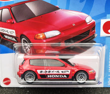 Load image into Gallery viewer, Hot Wheels 2024 '92 Honda Civic EG Red #95 HW J-Imports 4/10 New