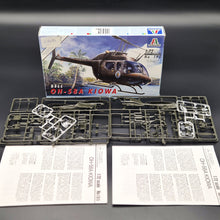 Load image into Gallery viewer, Italeri Bell OH-58A Kiowa Helicopter #195 1:72 Scale Model Kit - 2 x Kits
