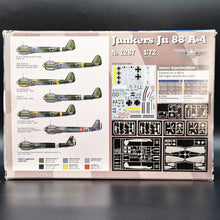 Load image into Gallery viewer, Italeri Junkers Ju 88 A-4 #1287 1:72 Scale Model Kit - Historic Upgrade Series with Booklet