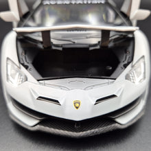 Load image into Gallery viewer, Explorafind 2023 Lamborghini Aventador SVJ 63 Satin Grey 1:24 Die Cast Car