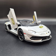 Load image into Gallery viewer, Explorafind 2023 Lamborghini Aventador SVJ 63 Satin Grey 1:24 Die Cast Car