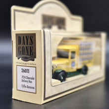 Load image into Gallery viewer, Lledo Days Gone 1934 Chevrolet Delivery Van Fyffes Bananas Bristol Yellow DG26011