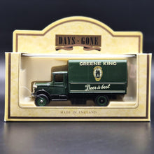 Load image into Gallery viewer, Lledo Days Gone 1934 Mack Canvas Backed Truck Greene King Ales Dark Green DG28010