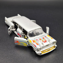 Load image into Gallery viewer, M2 Machines 1957 Bel Air Auto Stretch Rods Dave Chang Design Silver Grey 2011 Diecast Model