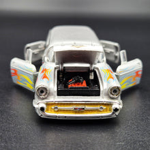 Load image into Gallery viewer, M2 Machines 1957 Bel Air Auto Stretch Rods Dave Chang Design Silver Grey 2011 Diecast Model