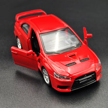 Load image into Gallery viewer, Explorafind MSZ 2016 Mitsubishi Lancer Evolution X Red 1:41 Die Cast Car New Boxed