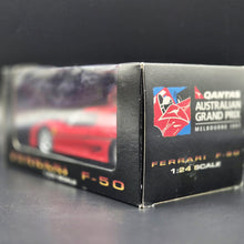 Load image into Gallery viewer, Maisto 1997 Ferrari F50 Red 1:24 Diecast Car 1997 Qantas Australian Grand Prix - Melbourne