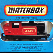 Load image into Gallery viewer, Matchbox 1982 0-4-0 Locomotive Steam Loco Red 1-75 Series MB43 Boxed