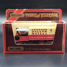 Load image into Gallery viewer, Matchbox 1917 Yorkshire Steam Wagon Johnnie Walker Whisky Red Models Of Yesteryear Y8-5