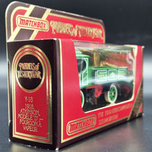 Load image into Gallery viewer, Matchbox 1918 Atkinson Model D Steam Wagon Green Lake Goldsmith Sand &amp; Gravel, Australia Models Of Yesteryear Y18-2