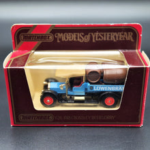 Load image into Gallery viewer, Matchbox 1918 Crossley Lorry Lowenbrau Beer Light Blue Models Of Yesteryear Y26-1