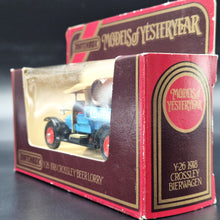 Load image into Gallery viewer, Matchbox 1918 Crossley Lorry Lowenbrau Beer Light Blue Models Of Yesteryear Y26-1