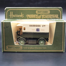 Load image into Gallery viewer, Matchbox 1919 Walker Electric Van Harrods Ltd Green Models Of Yesteryear Y29-1 Boxed