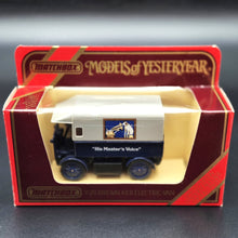 Load image into Gallery viewer, Matchbox 1919 Walker Electric Van His Masters Voice Dark Blue Models Of Yesteryear Y29-1 Boxed