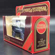 Load image into Gallery viewer, Matchbox 1919 Walker Electric Van His Masters Voice Dark Blue Models Of Yesteryear Y29-1 Boxed