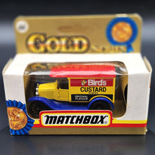 Load image into Gallery viewer, Matchbox 1990 1921 Ford Model T - Bird's Custard Powder Yellow #44 1-75 Gold Series
