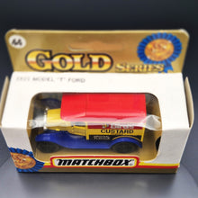 Load image into Gallery viewer, Matchbox 1990 1921 Ford Model T - Bird's Custard Powder Yellow #44 1-75 Gold Series