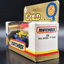 Load image into Gallery viewer, Matchbox 1990 1921 Ford Model T - Bird's Custard Powder Yellow #44 1-75 Gold Series