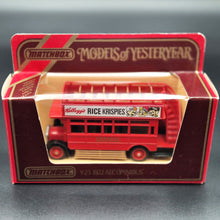 Load image into Gallery viewer, Matchbox 1922 AEC S Type Omnibus Kellogg's Rice Krispies Models Of Yesteryear Y23-1 Boxed