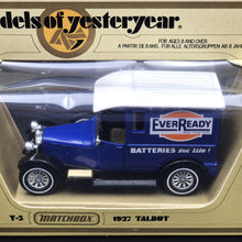 Load image into Gallery viewer, Matchbox 1927 Talbot Van Ever Ready Dark Blue Models Of Yesteryear Y5-4 Boxed