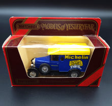Load image into Gallery viewer, Matchbox 1929 Morris Cowley Van Michelin Blue Models Of Yesteryear Y19