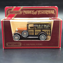 Load image into Gallery viewer, Matchbox 1930 Ford Model A Woody Wagon A&amp;J Box Models Of Yesteryear Y21-1 Boxed