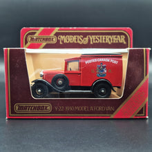 Load image into Gallery viewer, Matchbox 1930 Model A Ford Van Canadian Royal Mail Red Models Of Yesteryear Y22-1 Boxed