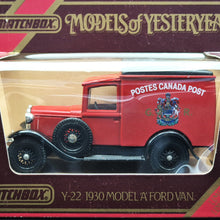 Load image into Gallery viewer, Matchbox 1930 Model A Ford Van Canadian Royal Mail Red Models Of Yesteryear Y22-1 Boxed