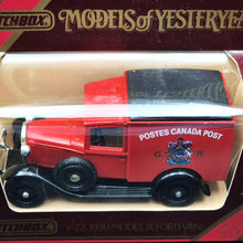 Load image into Gallery viewer, Matchbox 1930 Model A Ford Van Canadian Royal Mail Red Models Of Yesteryear Y22-1 Boxed