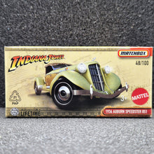 Load image into Gallery viewer, Matchbox 2025 1936 Auburn Speedster 851 Cream #48 Indiana Jones Series New Sealed Box