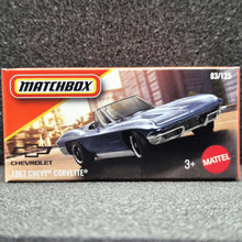 Load image into Gallery viewer, Matchbox 2025 1963 Chevy Corvette Light Blue #83 MBX City New Sealed Box