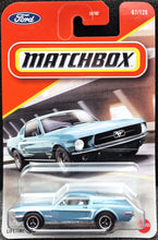 Load image into Gallery viewer, Matchbox 2025 1968 Ford Mustang Fastback Tahoe Turquoise #67 MBX Showroom New Long Card