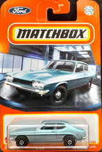 Load image into Gallery viewer, Matchbox 2022 1970 Ford Capri Light Blue #41 MBX Showroom New Long Card