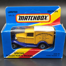 Load image into Gallery viewer, Matchbox 1981 Ford Model A Van James Neale &amp; Sons - Raydot Yellow 1-75 Series MB38 Boxed