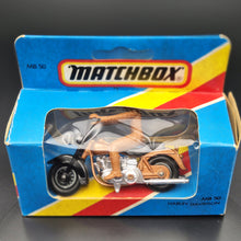 Load image into Gallery viewer, Matchbox 1982 Harley Davidson Motorcycle Brown 1-75 Series MB50 Boxed