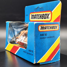 Load image into Gallery viewer, Matchbox 1982 Harley Davidson Motorcycle Brown 1-75 Series MB50 Boxed