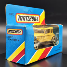 Load image into Gallery viewer, Matchbox 1983 Ford Model A Coupe Beige 1-75 Series MB73 Boxed
