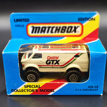Load image into Gallery viewer, Matchbox 1984 4x4 Chevrolet Van White MB68 Castrol GTX Series 1-75 Limited Edition Boxed
