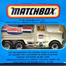 Load image into Gallery viewer, Matchbox 1985 Peterbilt Tanker Truck Ampol White MB5 Promotional Series Limited Edition