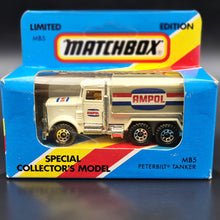 Load image into Gallery viewer, Matchbox 1985 Peterbilt Tanker Truck Ampol White MB5 Promotional Series Limited Edition