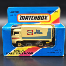 Load image into Gallery viewer, Matchbox 1987 Dodge Commando Delivery Truck White MB-72 Streets Ice Cream Special Edition