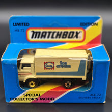Load image into Gallery viewer, Matchbox 1987 Dodge Commando Delivery Truck White MB-72 Streets Ice Cream Special Edition