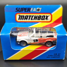 Load image into Gallery viewer, Matchbox 1987 Ford Escort XR3i Cabriolet White MB37 Superfast SF15 Boxed