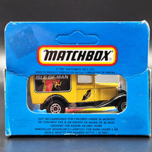 Load image into Gallery viewer, Matchbox 1988 Ford Model A Van Isle of Man TT Races Yellow 1-75 Series MB38 Boxed