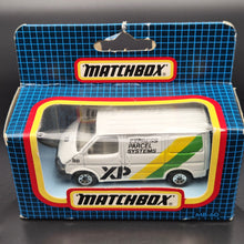 Load image into Gallery viewer, Matchbox 1989 Ford Transit Van White MB60 Express Parcel Systems Boxed